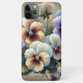 Klassische schicke Stiefmütterchen Kunstvoll und g Case-Mate iPhone Hülle (Rückseite)