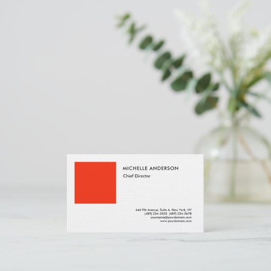 Klassische Schlichte Berufliche Minimalistische Wä Visitenkarte (Stehend Vorderseite)