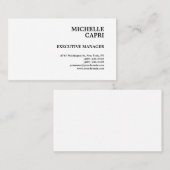 Klassische Schlichte, einfache Minimalistisch zeit Visitenkarte (Vorne/Hinten)
