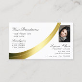 Klassische Schlichte Weißgolddekor mit Logos und F Visitenkarte (Rückseite)