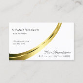 Klassische Schlichte Weißgolddekor mit QR-Code Visitenkarte (Vorderseite)