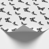 Klassische Schmetterlinge Kunstmuster CUSTOM BG FA Geschenkpapier (Ecke)