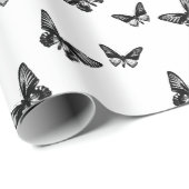 Klassische Schmetterlinge Kunstmuster CUSTOM BG FA Geschenkpapier (Rolleneckpunkt)