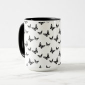 Klassische Schmetterlinge Kunstmuster CUSTOM BG FA Tasse (Vorderseite Links)