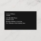 Klassische Schmuck-Source-Visitenkarten Visitenkarte (Rückseite)