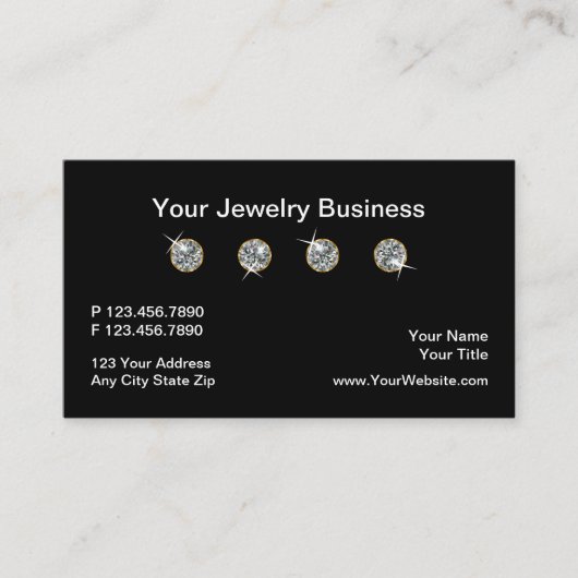 Klassische Schmuckstücke Visitenkarte (Vorderseite)