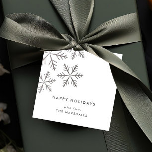 Klassische Schneeflocke Faux-Folie-Festtags Geschenkanhänger