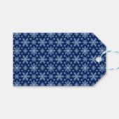 Klassische Schneeflocken Geschenkanhänger (Vorderseite (Horizontal))