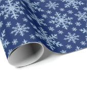 Klassische Schneeflocken Geschenkpapier (Rolleneckpunkt)