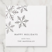 Klassische Schneeflocken Imitate Frische Pasta mac Geschenkanhänger (Vorderseite)