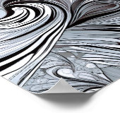 Klassische Schönheit: Moderne Frau in Schwarz und  Poster (Ecke)