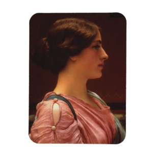 Klassische Schönheit von John William Godward Magnet