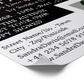 Klassische Schreibmaschine, Schriftsteller - Buchs Poster (Ecke)