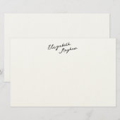 Klassische Schreibwaren mit handgeschriebenem Name Briefpapier (Vorne/Hinten)