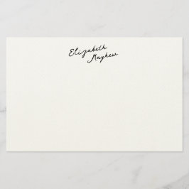 Klassische Schreibwaren mit handgeschriebenem Name Briefpapier
