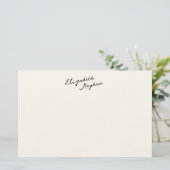 Klassische Schreibwaren mit handgeschriebenem Name Briefpapier (Stehend Vorderseite)