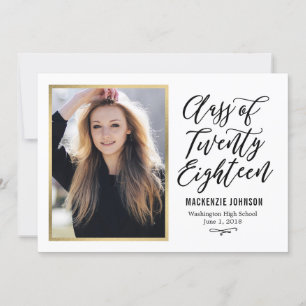 Klassische Schrift EDITABLE COLOR Abschlusskarte Ankündigung