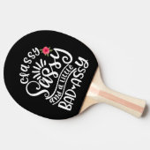 Klassische, schüchterne und ein wenig böse, böse,  tischtennis schläger (Seitenansicht)