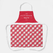 Klassische Schürze für Karierte Personalisierte Ma (Vorderseite)