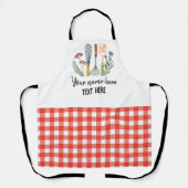 Klassische Schürze für Karierte Personalisierte Ma (Vorderseite)