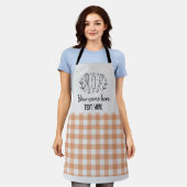 Klassische Schürze für Karierte Personalisierte Ma (Getragen)