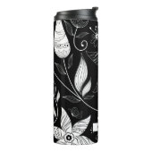 Klassische Schwarz-Blüte-Custom Thermosbecher (Nach links gedreht)