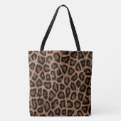 Klassische Schwarz-Braun-Leopard-Spot-Print Tasche (Vorderseite)