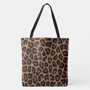 Klassische Schwarz-Braun-Leopard-Spot-Print Tasche