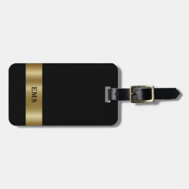 Klassische Schwarz-Gold-Gepäckmarke Gepäckanhänger