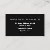 Klassische Schwarz-Grau-Loyalität Visitenkarte (Rückseite)