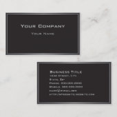 Klassische schwarz hervorgehobene Border Business Visitenkarte (Vorne/Hinten)