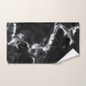 Klassische Schwarz-Marmor-Textur, grau weiß, benut Badhandtuch Set (Handtuch)