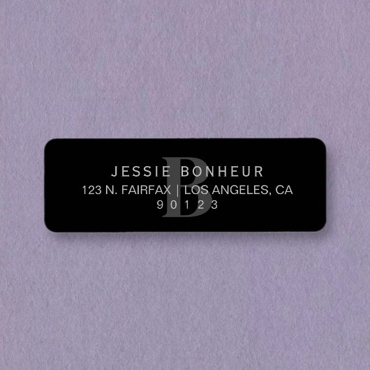 Klassische Schwarz- und Dunkelgrau-Rücksendeadress