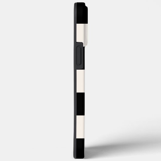 Klassische Schwarz- und Eggshell-Weiße Streifen mi Case-Mate iPhone Hülle (Rückseite / Rechts)