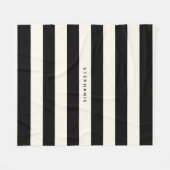 Klassische Schwarz- und Eggshell-Weiße Streifen mi Fleecedecke (Vorderseite (Horizontal))