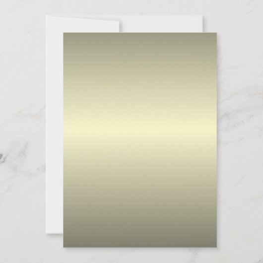 Klassische Schwarz- und Gold-Starlights Einladung (Rückseite)