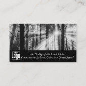 Klassische Schwarz-Weiß-Bilderlandschaft Visitenkarte (Rückseite)