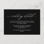 Klassische Schwarz-Weiß-Details mit Kalligrafie Begleitkarte (Vorderseite)