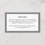 Klassische Schwarz-Weiß-Einfache, gestreifte Hochz Begleitkarte (Vorderseite)