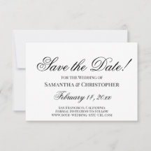 Klassische Schwarz & Weiß Einfache Hochzeit