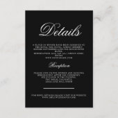 Klassische Schwarz-Weiß-Elegance Kalligraphisch Begleitkarte (Vorderseite)