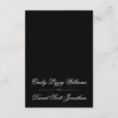Klassische Schwarz-Weiß-Elegance Kalligraphisch Begleitkarte (Rückseite)