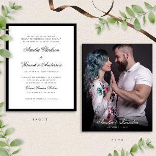 Klassische Schwarz-Weiß-Foto-Hochzeit