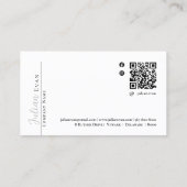 Klassische Schwarz-Weiß-Haarstylistin Visitenkarte (Rückseite)