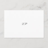 Klassische Schwarz-Weiß-Hochzeit Begleitkarte (Rückseite)