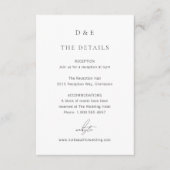 Klassische Schwarz-Weiß-Hochzeit Begleitkarte (Vorderseite)