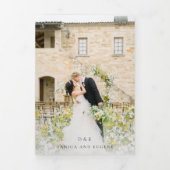 Klassische Schwarz-Weiß-Hochzeit Dreifach Gefaltete Einladung (Cover)