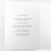 Klassische Schwarz-Weiß-Hochzeit Dreifach Gefaltete Einladung (Innen Erste Seite)