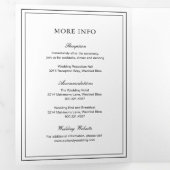 Klassische Schwarz-Weiß-Hochzeit Dreifach Gefaltete Einladung (Innen Erste Seite)