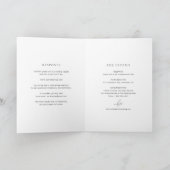 Klassische Schwarz-Weiß-Hochzeit Einladung (Innenseite)